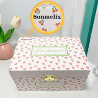 Sonmelix Nouveauté Boîte à musique en or avec motif de ballerine noire pour ranger les bijoux, boîte à musique féerique pour filles