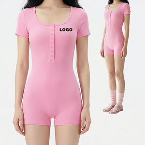 Nouvelle Collection 2026 : Combinaison de Sport Y2K Sexy pour Femme, Manches Courtes, en Coton et Spandex, 275 g/m², Idéale pour le Yoga et la Gym - Product Image 3