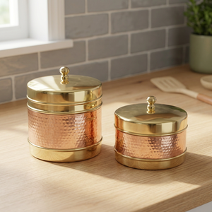 Boîte à bibelots en cuivre massif, lot de 2 pièces - Product Image 2