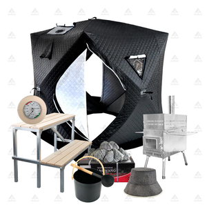 Tùy chỉnh di động phòng tắm hơi tents-Tùy chọn phòng tắm hơi nhiệt kế/lều và phòng tắm hơi bếp/Mũ/phân/đá có sẵn bán buôn - Product Image 1