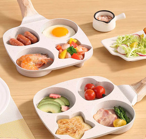 Chịu nhiệt THẬM CHÍ phân phối nhiệt dễ dàng làm sạch 18cm nhôm không dính 4 lỗ trứng chiên chảo - Product Image 3