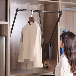 ราวแขวนผ้าติดผนั<span class=keywords><strong>ง</strong></span>แบบยืดหดได้สำหรับตู้เสื้อผ้า - Product Image 1