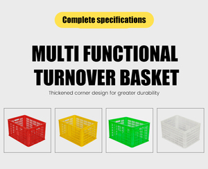 Stackable Plastic Turnover Box Basket <strong>Crate</strong> <strong>Storage</strong> Shipping Solid Thickened PE Basket - Product Image 5