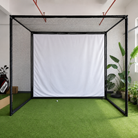 Filet d'entraînement de golf 10x8FT avec cadre métallique robuste pour simulateur de golf intérieur