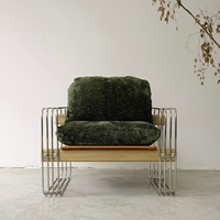 Vente directe d'usine, fauteuil artistique en acier inoxydable Baohaus, canapé de loisirs personnalisé, possibilité de personnalisation