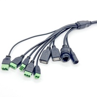 Sistem Kontrol Peralatan Keamanan Akses Pintu Dasar CCTV Kamera IP Ethernet RJ45 DC5521 3.81 Perakitan Kabel USB