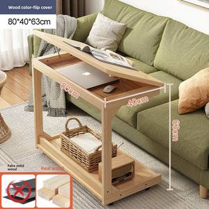 <span class=keywords><strong>Table</strong></span> basse moderne en bois massif <span class=keywords><strong>avec</strong></span> couvercle rabattable amovible, roulettes de <span class=keywords><strong>rangement</strong></span> et design multifonctionnel pour salon, chambre <span class=keywords><strong>à</strong></span> coucher, bureau - Product Image 6