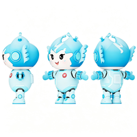 Costume de mascotte gonflable publicitaire personnalisé Longgang, robot bleu, grand personnage de dessin animé, imperméable et durable pour événements extérieurs