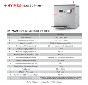 Impresora 3D de Metal HY-M320 de Grado Industrial, Láser de Alta Potencia, Rápida y Precisa, USB, WiFi, Sistema Operativo Windows, Construcción en Acero Inoxidable - Product Image 6