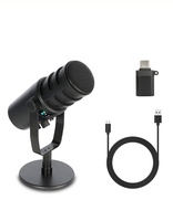 Microphone dynamique USB XLR pour ordinateur de bureau, téléphone, diffusion en direct