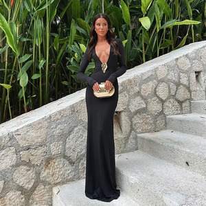 Wholesale <strong>Black</strong> Sexy Dresses Deep V Dresses for <strong>Women</strong>