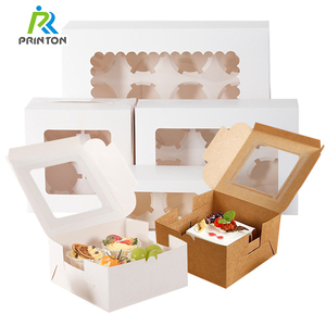 Printon 9 12 count Custom printed muffin packaging cupcake bouquet box
