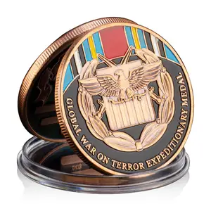 Global War on Terror Expeditionary Medal Souvenir Bronze Plaqué Coin Collection Art États-Unis Pièce commémorative