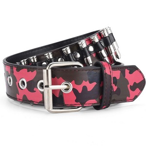 Femmes/hommes oeillet <span class=keywords><strong>pyramide</strong></span> Goth Camouflage clouté métal Punk Rock Rivet ceintures - Product Image 2