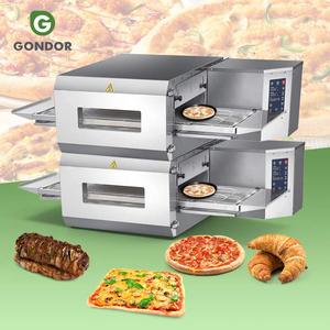 Four à pizza à gaz 240 V avec double bande transporteuse de 18 pouces, four électrique pour pizza avec transporteur à chaîne - Product Image 1