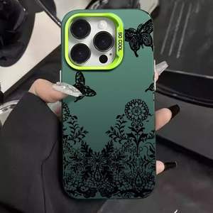 Dessin animé Premium Téléphone Cas Antichoc pour <span class=keywords><strong>iPhone</strong></span> <span class=keywords><strong>11</strong></span> 12 13 14 15 16 Pro Max Plus pour <span class=keywords><strong>iPhone</strong></span> X Xs Xr-Ligne Noire Dentelle Argent - Product Image 6