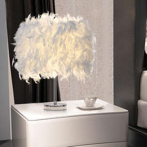 New Arrival <b>Feather</b> Leaf Decorative Night Lights Living Room Modern Design Led Bedside Table <b>Lamp</b> - Product Image 5