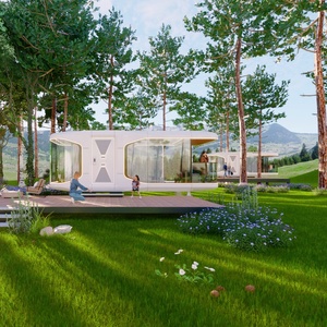 Sang Trọng Thép Viên Nang Khách Sạn Năng Lượng Thấp Nước Sưởi Ấm Hệ Thống Điện Ứng Dụng Điều Khiển Không Gian Viên Nang Trang Trí Nội Thất Cho Sinh Thái Có Ý - Product Image 4