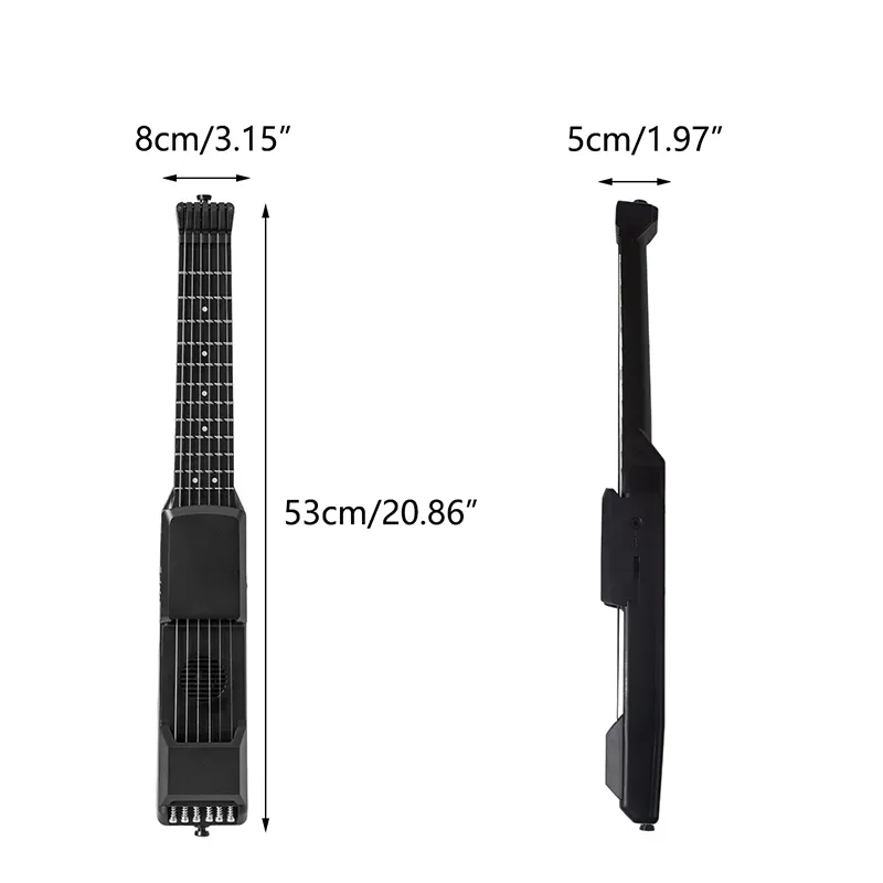 Mini treinador para aprendizagem de guitarra, guitarra elétrica e acústica inteligente, fácil de transportar para violão de tamanho pequeno