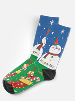 Chaussettes unisexes imprimées numériquement pour Noël, motif bonhomme de neige et Père Noël, cadeau de vacances, nouveauté, vente en gros, expédition immédiate