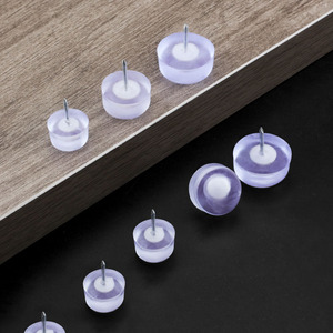 Goupilles de sol en caoutchouc transparent épaissies et durables, antidérapantes, pour pieds de meubles, table, chaise, protection contre le bruit, antidérapantes - Product Image 1