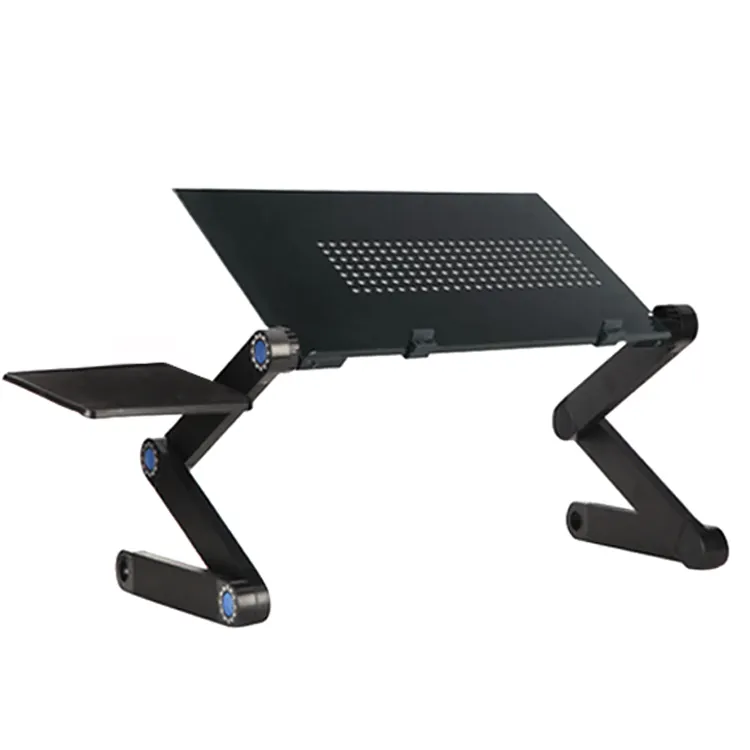 Supporto da tavolo portatile regolabile in lega di alluminio per laptop supporto da tavolo pieghevole per laptop in metallo supporto da scrivania per letto