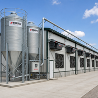 Poulailler préfabriqué en structure acier bio-sécurisée, environnement sain, abri de couvaison, complexe avicole moderne et automatisé