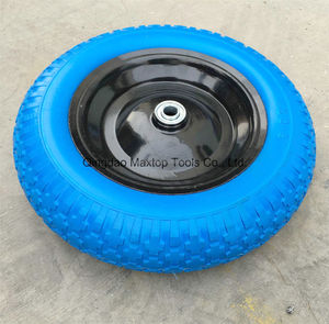 Neumático de Espuma de Poliuretano de 13 14 Pulgadas 3.50-8, <span class=keywords><strong>Rueda</strong></span> Sólida Antipinchazos para <span class=keywords><strong>Carretilla</strong></span>, Ruedas para <span class=keywords><strong>Carretilla</strong></span> de Mano, Neumático Ligero - Product Image 5