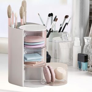 Wholesale Rotatable Makeup Brush Holder Hair Organizer Desktop <b>Storage</b> Rack Cosmetic Accessories Display Case <b>Cushion</b> Beauty - Product Image 6