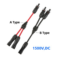 Conector Solar de Tres Vías Tipo MCX, Enchufe Impermeable IP68, Conectores de Cobre Dos en Uno, Panel de Batería Macho/Hembra