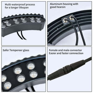 Projecteur <span class=keywords><strong>LED</strong></span> <span class=keywords><strong>extérieur</strong></span> 12W IP65 Lampe de jardin en aluminium avec pointe pour éclairage de cour de paysage d'arbre câlin - Product Image 5