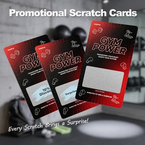 Cartes à gratter personnalisées avec logo imprimé pour promotion commerciale de salle de sport, cartes cadeaux en carton personnalisées pour entreprises - Product Image 3
