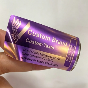 Autocollant holographique résistant à l'alcool pour flacon pharmaceutique de 3 ml et 10 ml, étiquette adhésive personnalisée pour flacon de <span class=keywords><strong>laboratoire</strong></span> pharmaceutique - Product Image 2