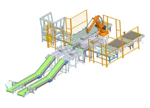 Completamente automatico 4-6 assi scatola di cartone sacchetti robot palettatrice pallet impilamento robot braccio robot per bottiglia d'acqua