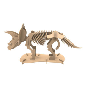 Modèle d'étagère de puzzle en <span class=keywords><strong>carton</strong></span> à faire soi-même, <span class=keywords><strong>dinosaure</strong></span> Triceratops 3D pour enfants - Product Image 2