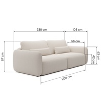 Sofá Cama Plegable con Almacenamiento, Forma Redondeada, para Dormitorio de Hotel y Sala de Estar