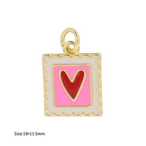 Liontin zirkon tembaga trendi Multi jenis aksesori zirkonia kubik bentuk mata bulan bintang liontin jimat Cinta desain campuran acak - Product Image 4