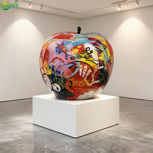 Hiện Đại Sơn Phim Hoạt Hình Nhà Máy Tùy Chỉnh Thiết Kế Nhựa Nghệ Thuật Lớn <span class=keywords><strong>Apple</strong></span> Ngoài Trời Trang Trí Điêu Khắc - Product Image 3