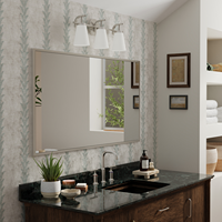 Lámpara de Pared de Estilo Minimalista Moderno, Iluminación Interior, Marco de Latón Envejecido con Cristal Blanco, Lámpara LED para Baño, Hotel, Hogar