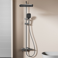 Meilleure vente en stock : Ensemble de douche thermostatique à touches piano, 4 modes, 4 sorties, jet doux, chromé – Le favori d'Europe et d'Amérique