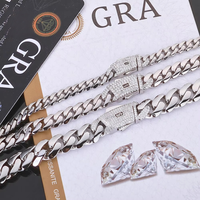 Nais Best Selling Moissanite Diamond S925 Sterling Silver Moissanite Cuban Link