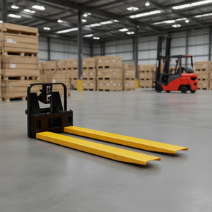 D0100HAD1VV Extensions de fourches robustes en acier au carbone de 72 pouces, largeur de 4,5 pouces, jaunes, accessoires pour chariots élévateurs à palettes industriels - Product Image 2
