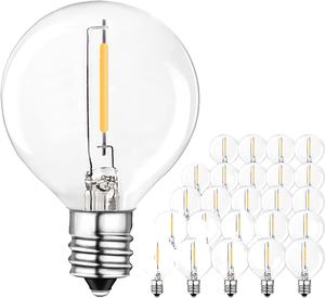 कारखाने की आपूर्ति स्रोत वाटरप्रूफ कुल लंबाई 25 बल्ब और इनडोर और आउटडोर सजावट क्रिसमस G40 नेतृत्व वाले स्ट्रिंग स्पेयर बल्ब - Product Image 1