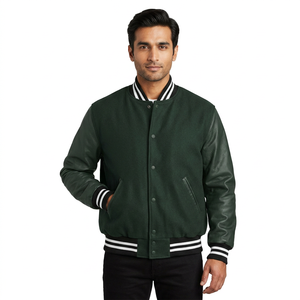 Best Selling Top Trending Wholesale Custom <b>Men's</b> Wool Body Varsity Jackets Baseball Bomber Leather Varsity Jackets for <b>Men</b> - Product Image 1