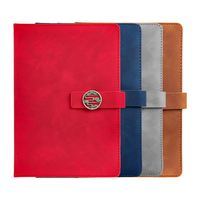 Agenda de bureau de haute qualité en cuir PU relié en couverture rigide A5, personnalisable avec impression en relief, logo promotionnel, carnet personnalisé