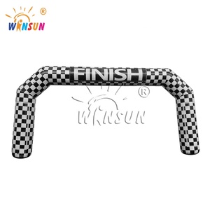 Arche gonflable à thème de course automobile à carreaux noirs et blancs durable WINSUN - Product Image 1
