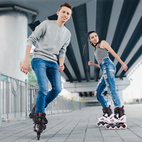PAPAISON Nouvelle Arrivée Patins à Roulettes de Slalom Intégrés Renforcés en Alliage d'Aluminium CNC avec Roues en PU, Roulements ABEC-7, Dureté des Roues 90A