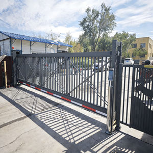 Nouveau <span class=keywords><strong>Portail</strong></span> Coulissant Cantilever Électrique Hengbo en Aluminium Bronze, <span class=keywords><strong>Motorisé</strong></span> avec Photocellules de Sécurité pour Allée - Product Image 5