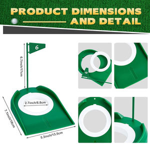 Coupe de <span class=keywords><strong>golf</strong></span> en plastique pour l'intérieur et l'extérieur avec drapeau – Équipement d'entraînement de <span class=keywords><strong>golf</strong></span>, aides de pratique pour la précision du putting - Product Image 2