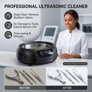 Nettoyeur à ultrasons 0,5 L en acier inoxydable avec minuterie numérique et commande à un bouton, appareil de nettoyage domestique pour outils à ongles - Product Image 4